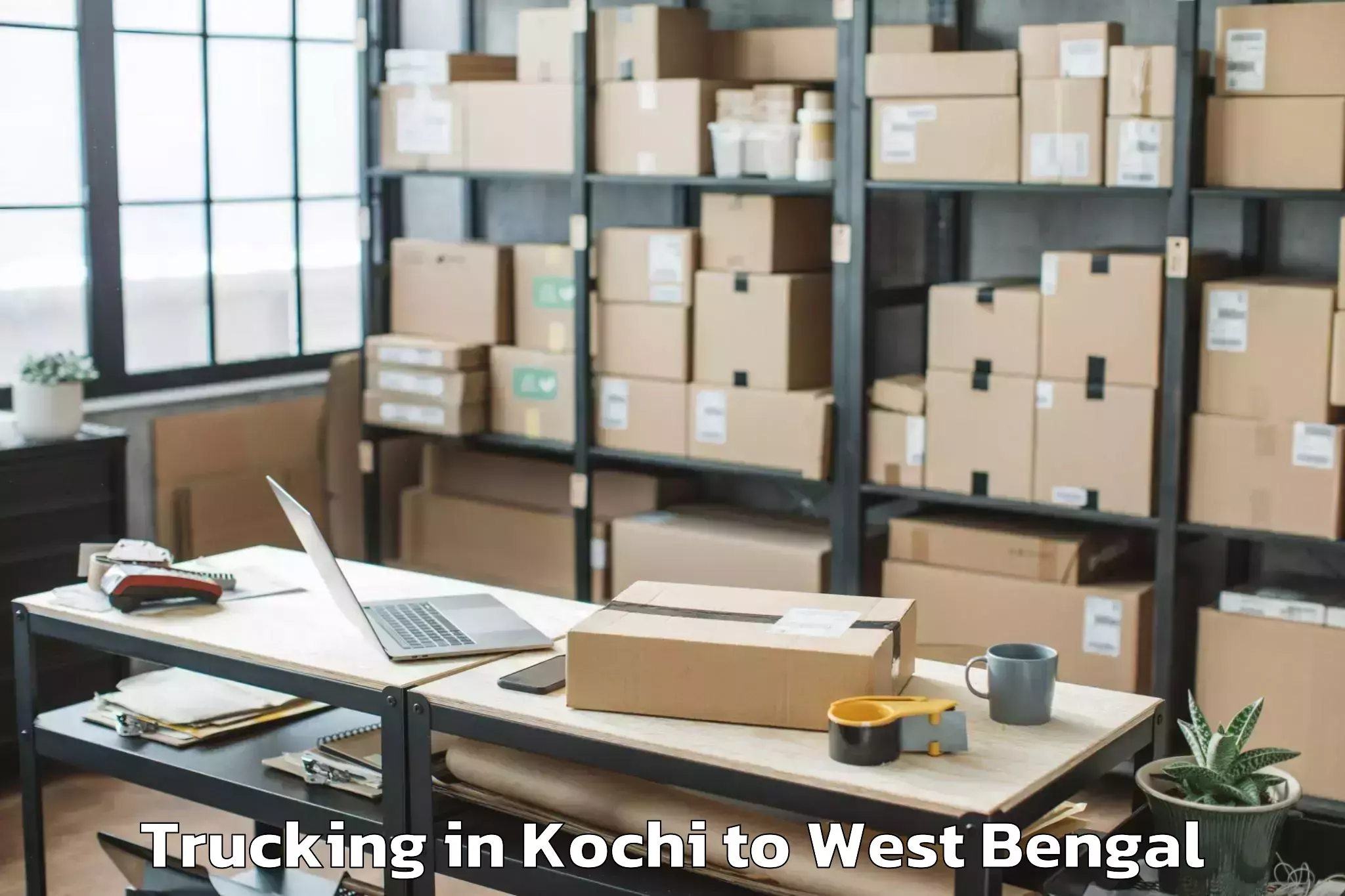 Book Kochi to Helencha Trucking Online